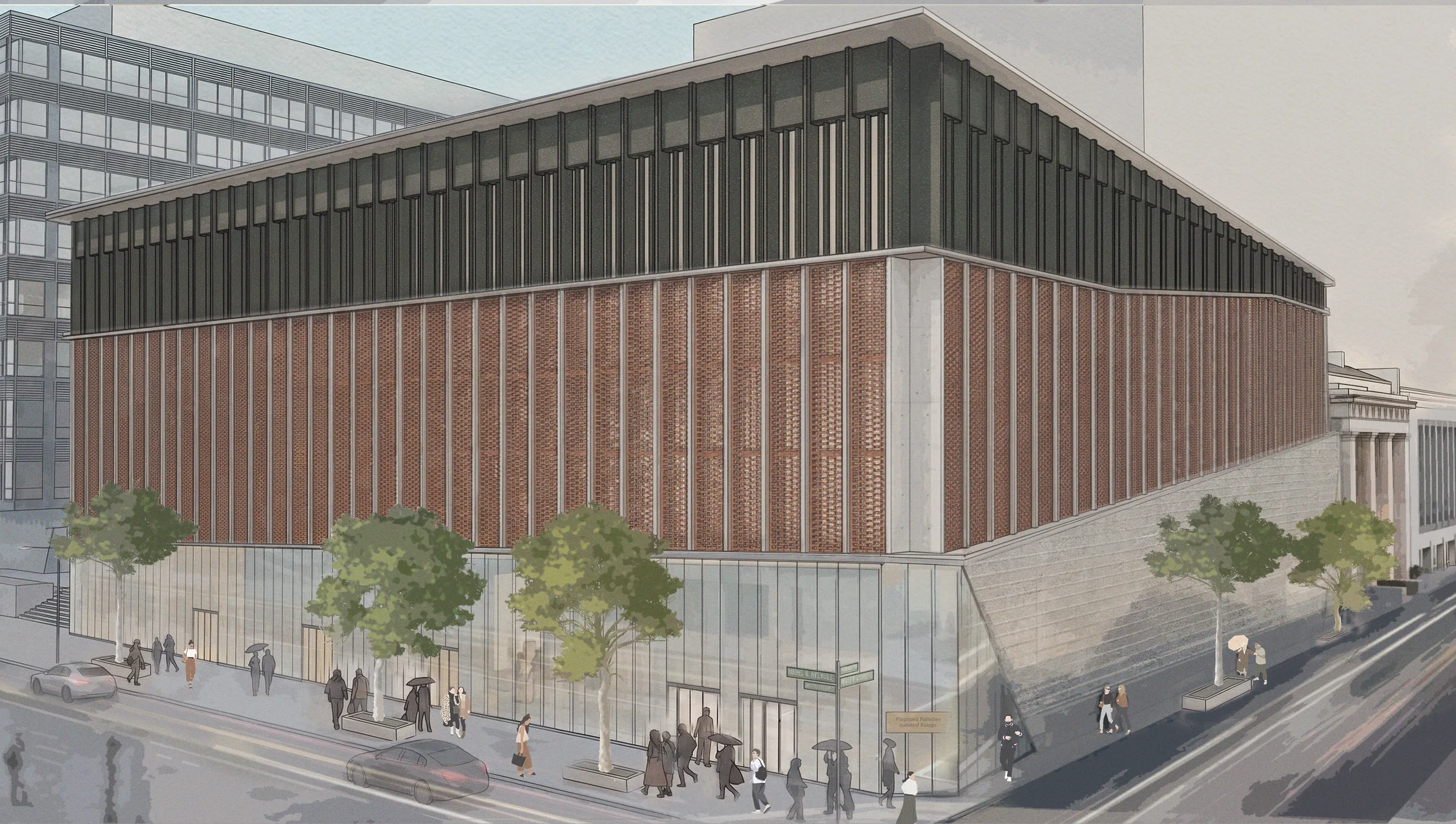 Collage. The new address at the corner of Market St. and 7th Avenue