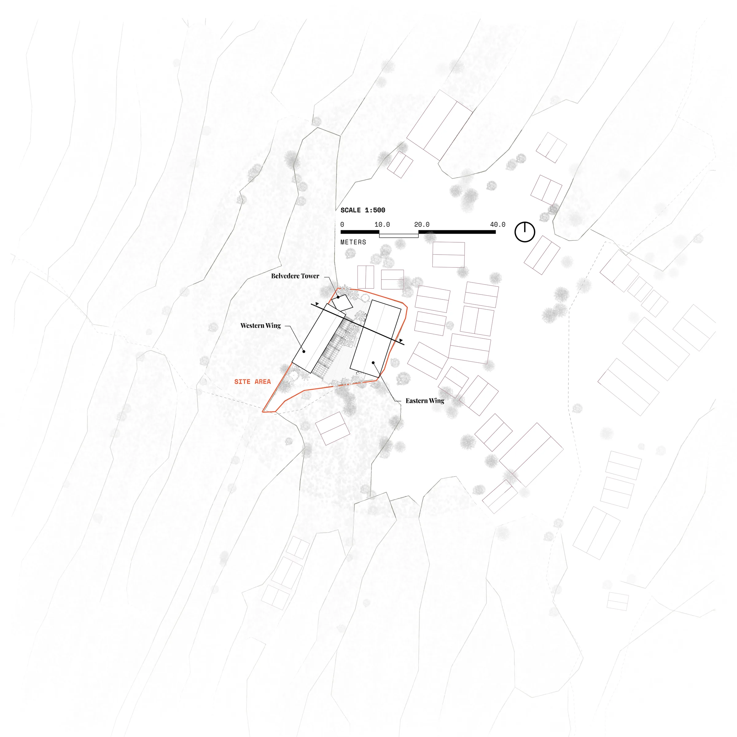 Site plan of the complex