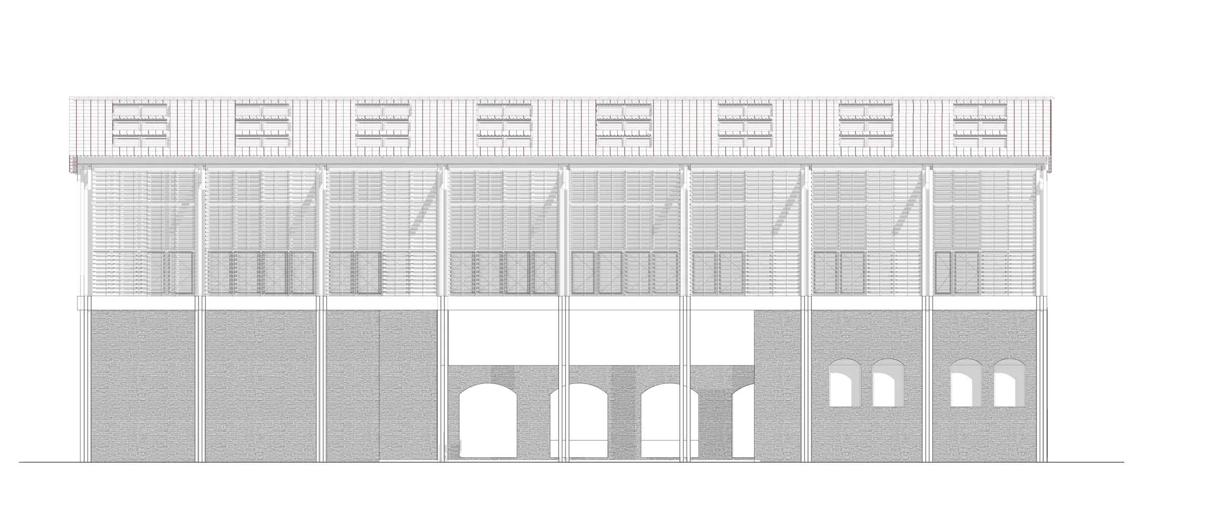 Elevation of the north façade