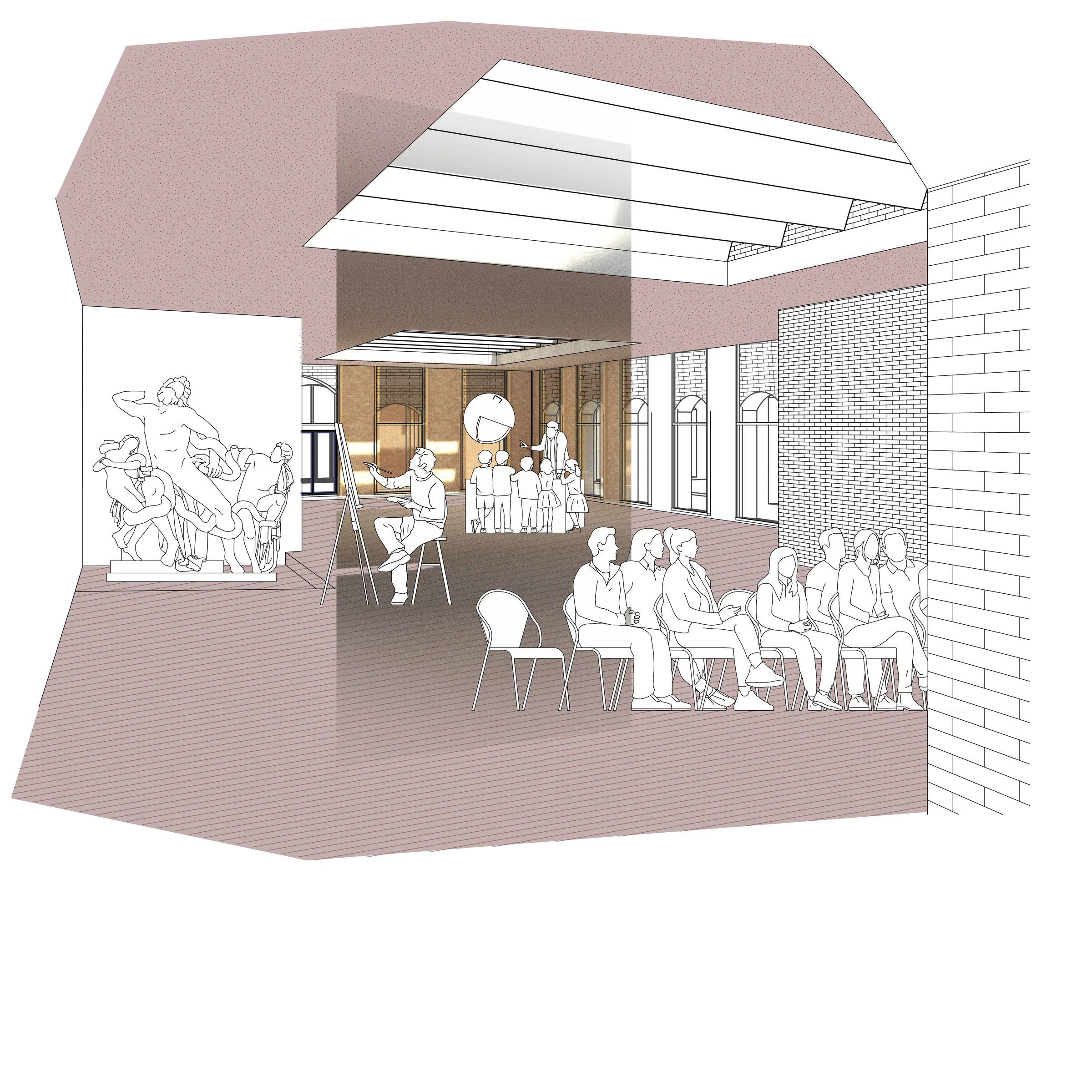 Collage — interior exhibition spaces