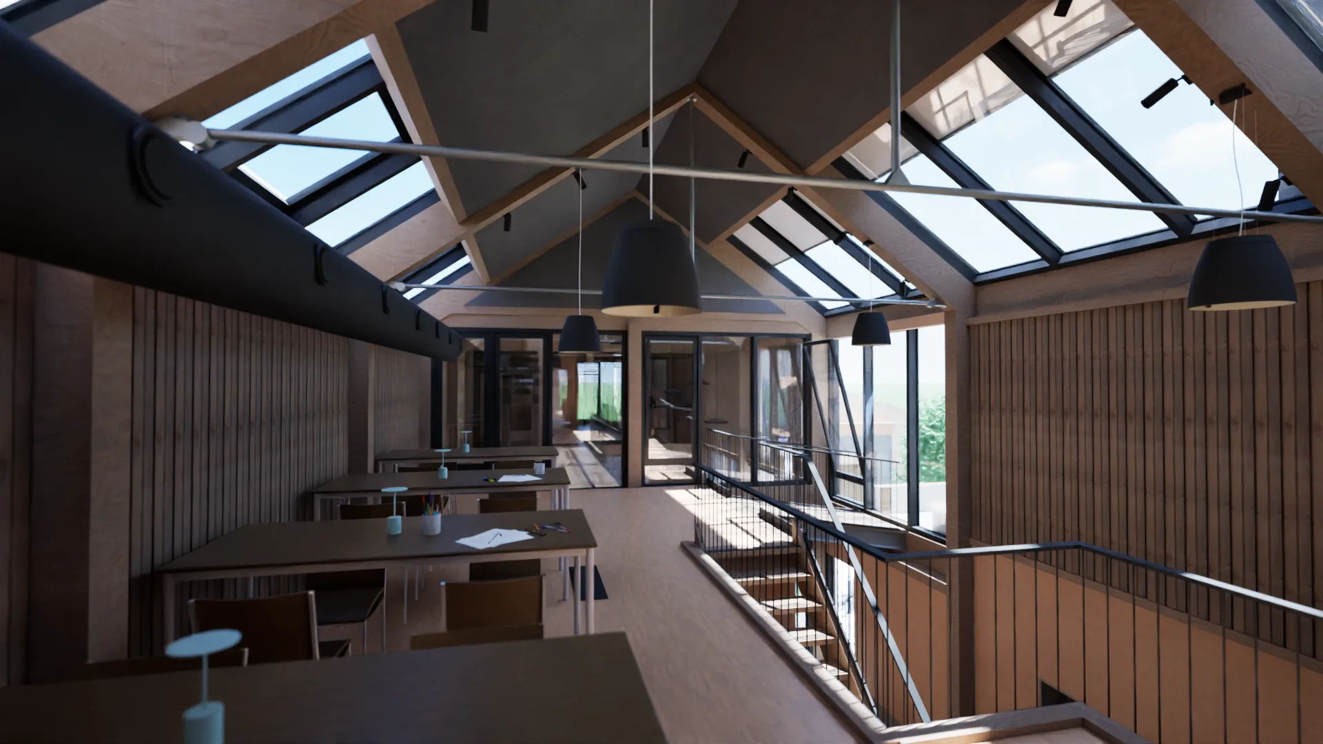 Coworking spaces — camera facing south
