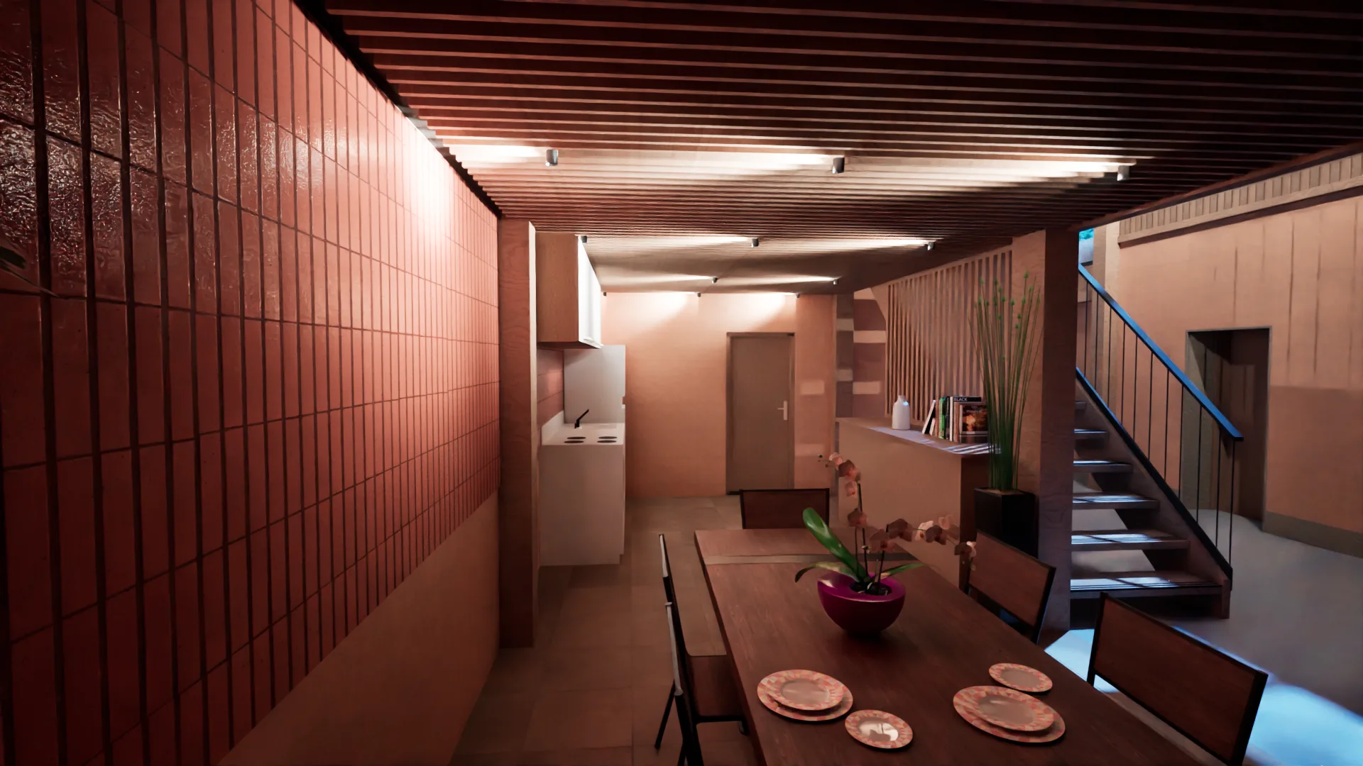 Shared kitchen and dining hall