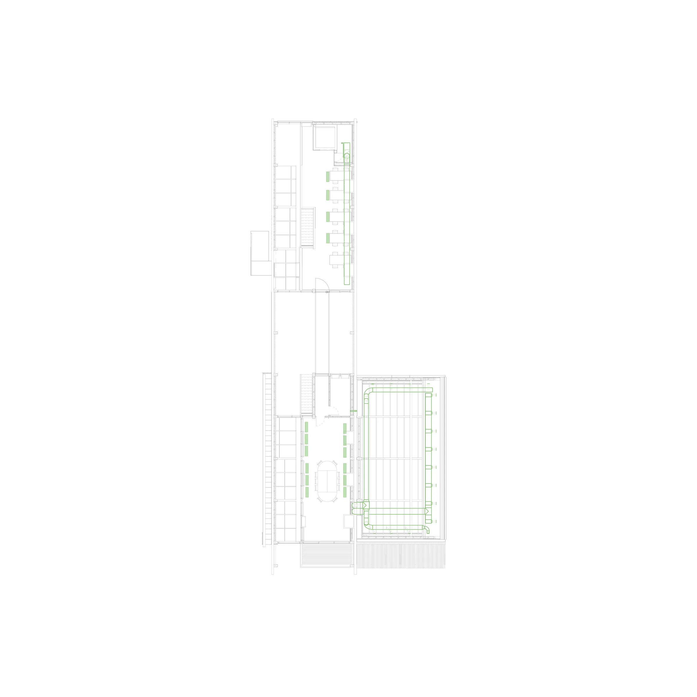 HVAC plan — first floor