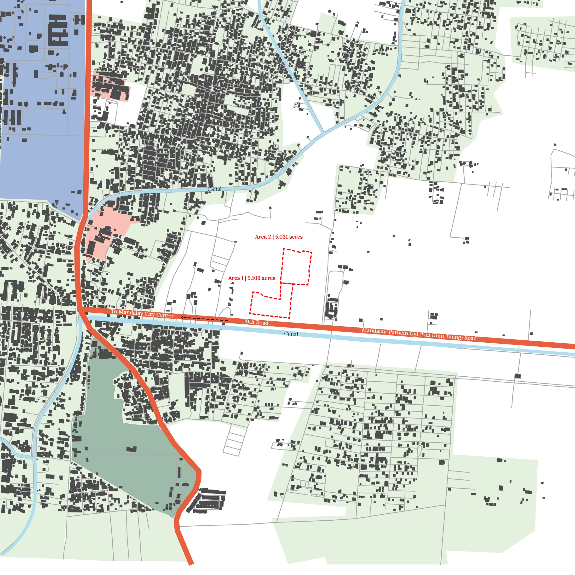 Land-use map and project site