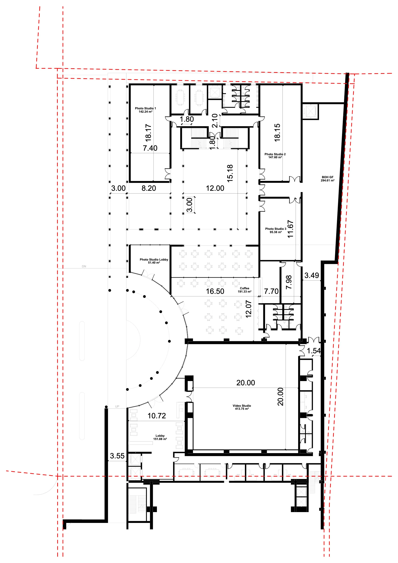 Ground-floor plan, northern part