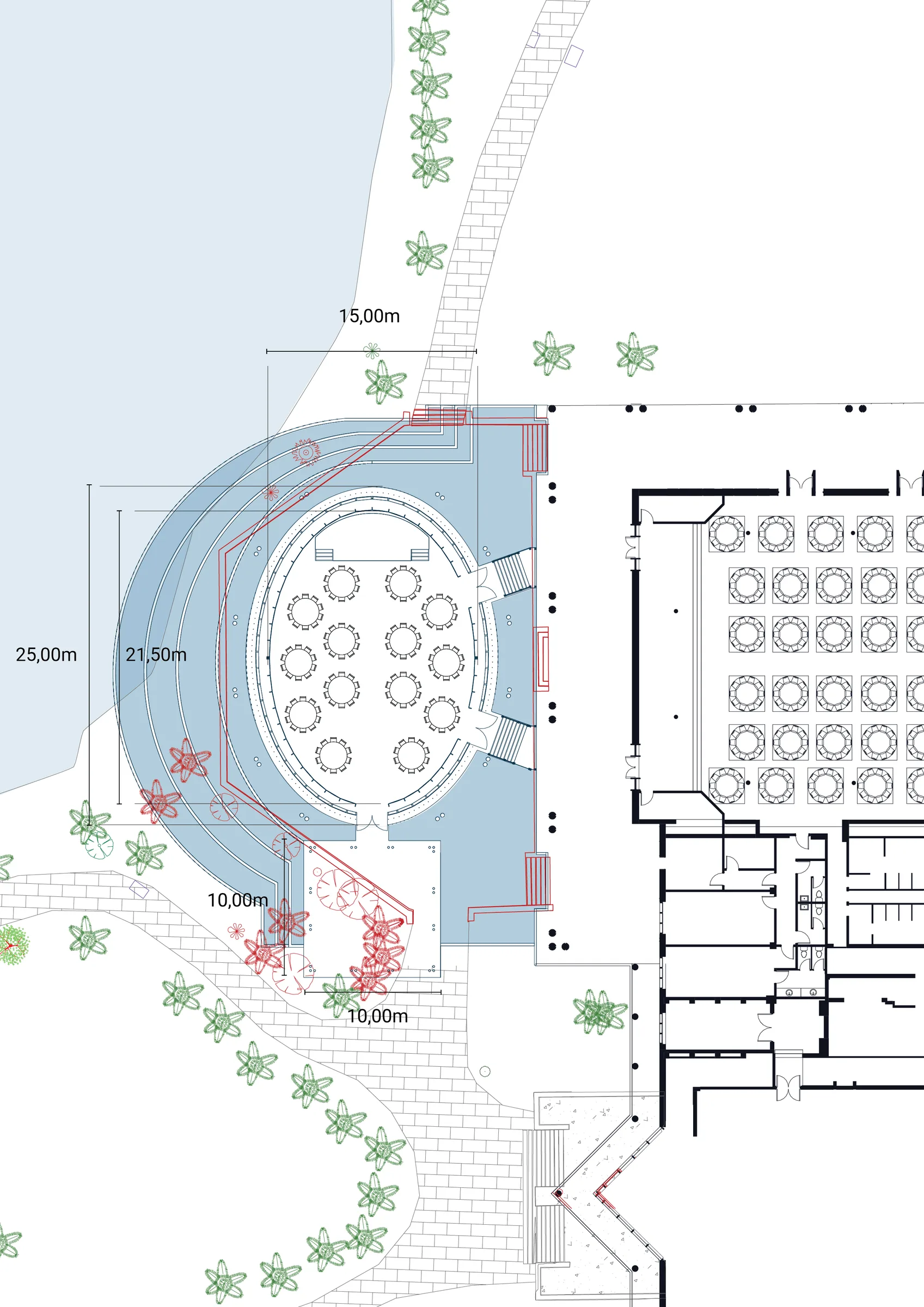 Site plan, option B