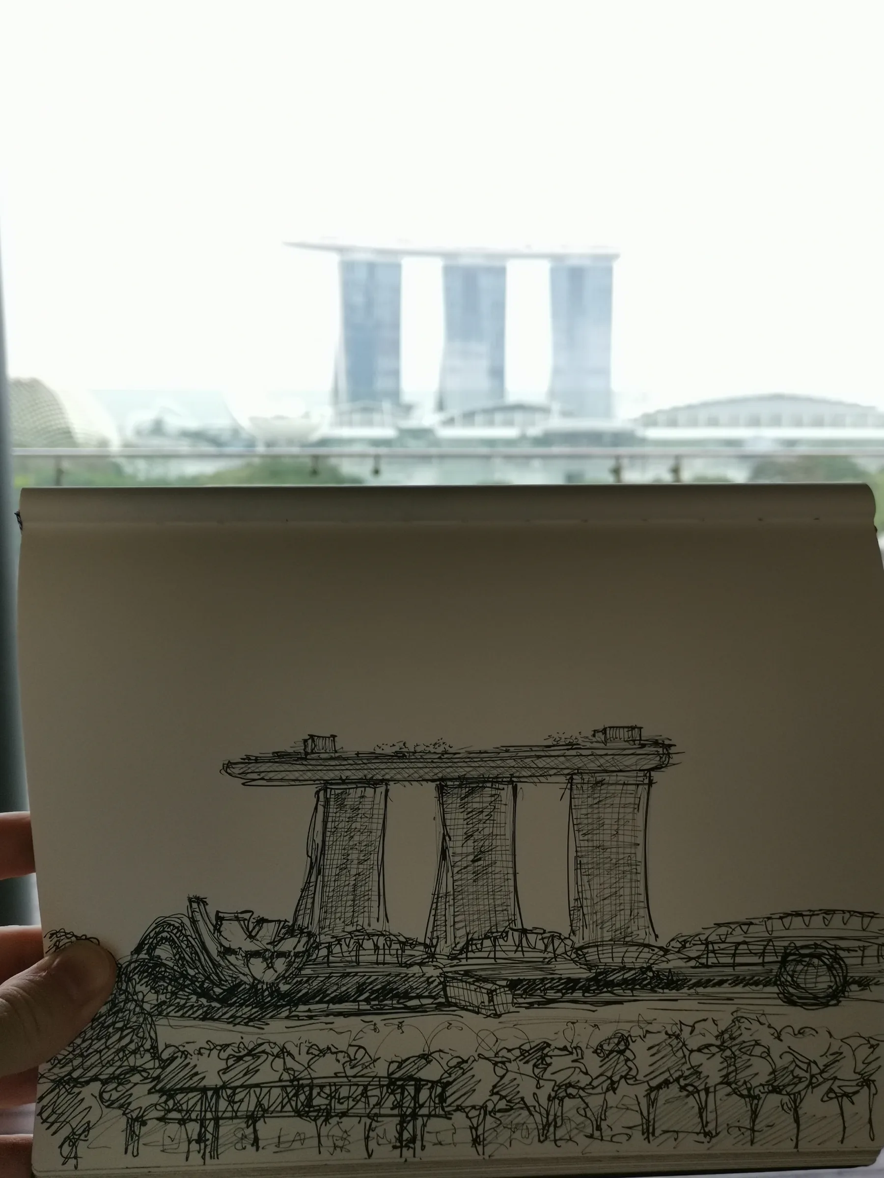 Singapour _ 09.09.24 _ Marina Bay Sands depuis la National Gallery